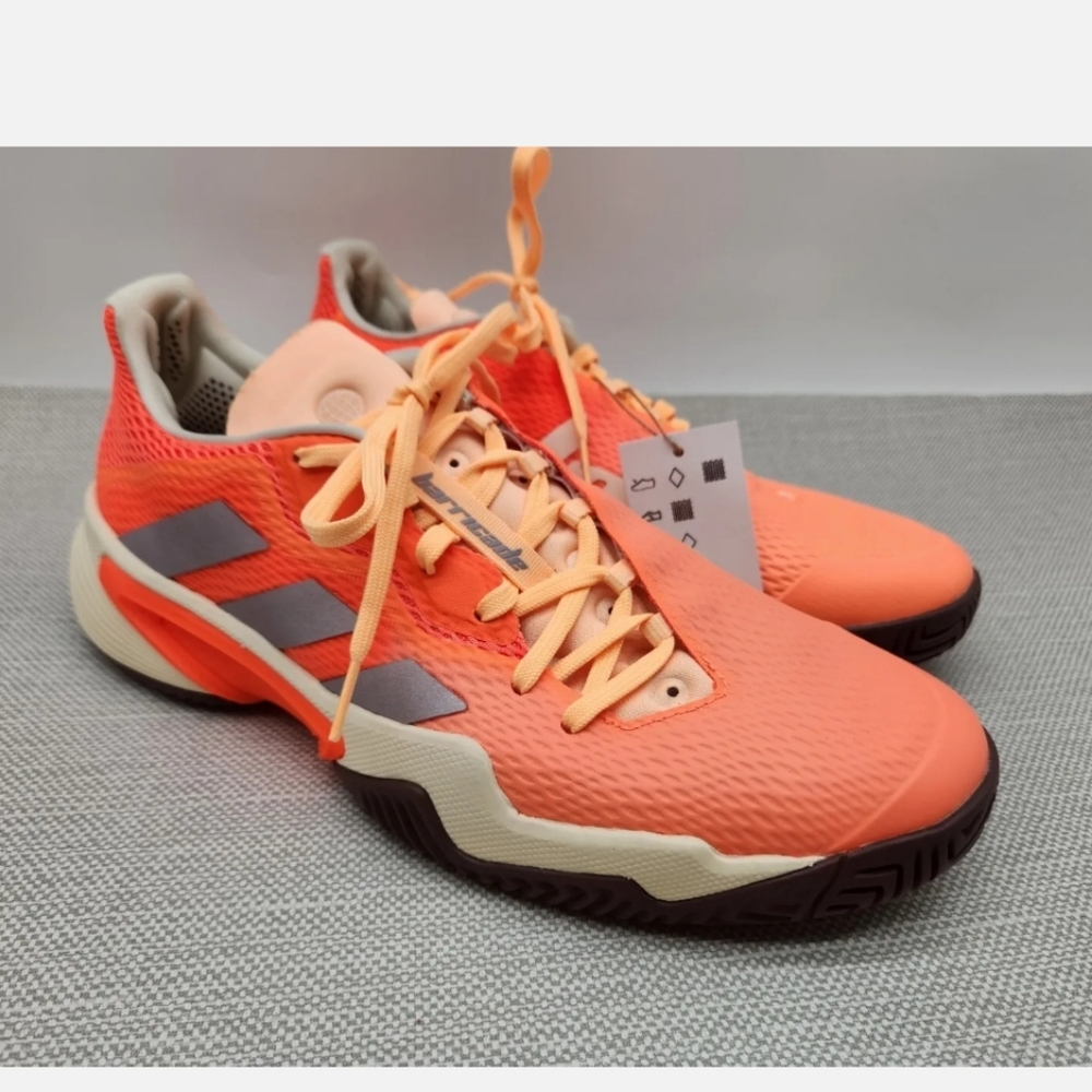 Adidas Barricade Women Size 9.5 Tennis Sneaker Orange Multi Color HP7416